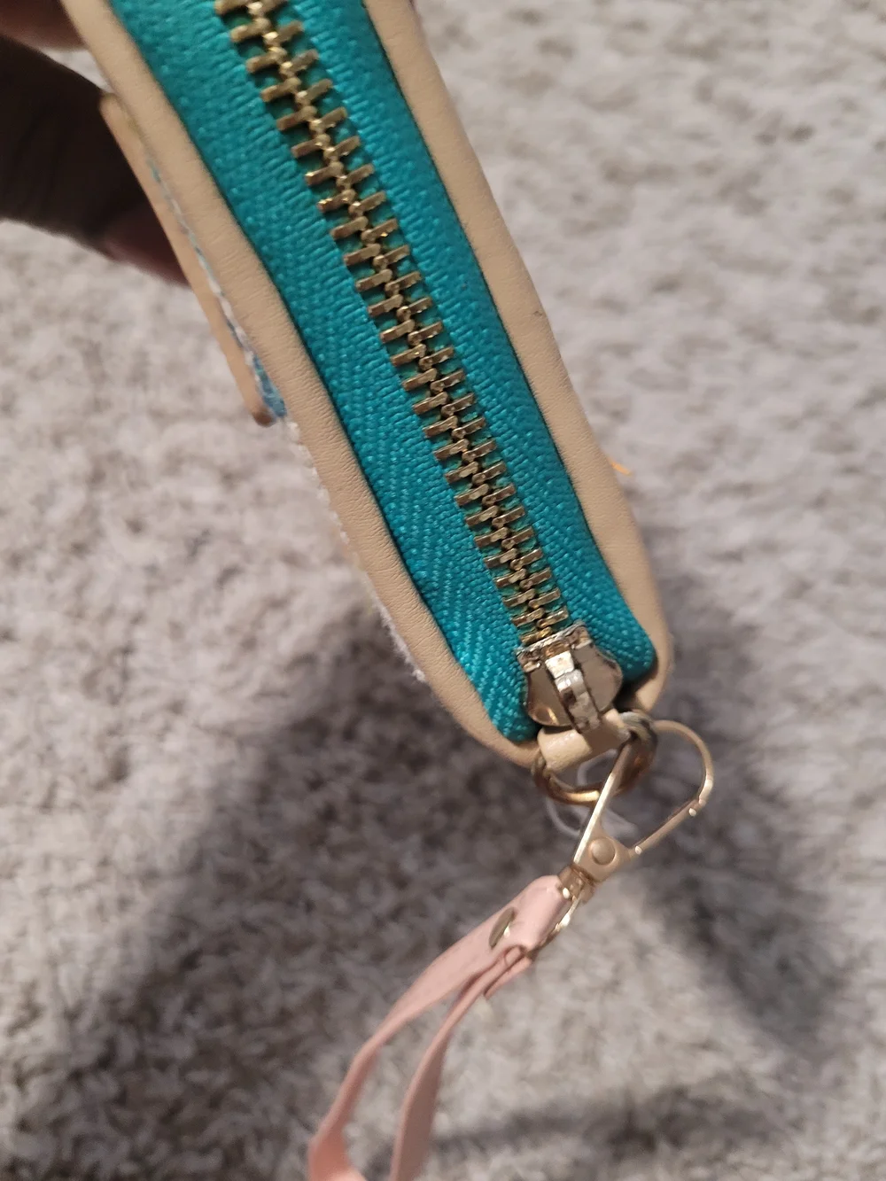 Spartina 449 Floral Embroidered Wristlet Wallet in Cream and Multi